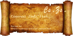 Csernai Zsüliet névjegykártya